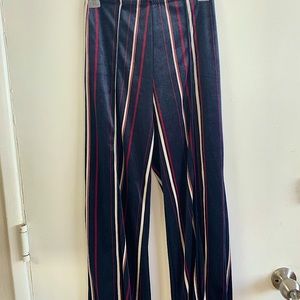 High waisted stripe pants